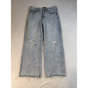 Buckle Black Denim Pants Fit No 35 Cropped Wide Leg 31x28